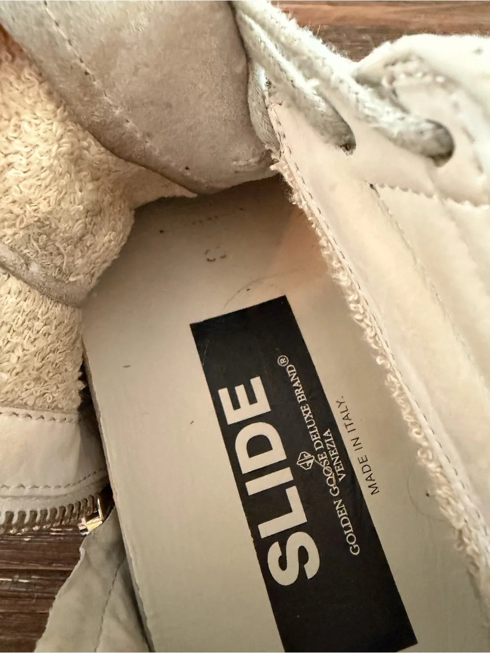 GGDB-Style Cream & Beige High-Top Sneaker for Women